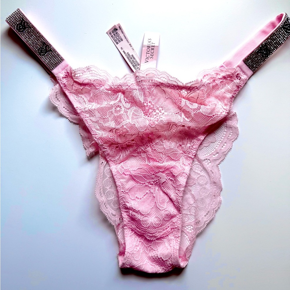 🩷VDAY🩷NWT/ Victoria's Secret Pink Bedazzled Lace Panties